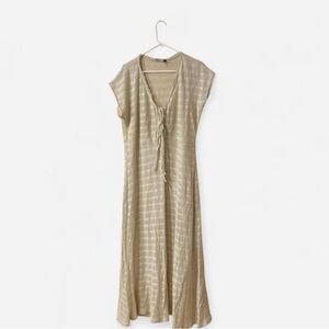 ASOS Beige Maxi Dress with Tie Front